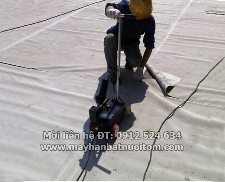 M&aacute;y h&agrave;n m&agrave;ng nhựa chống thấm, h&agrave;n vải địa kỹ thuật Weldy Foiler ETL